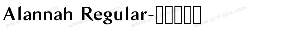 Alannah Regular字体转换